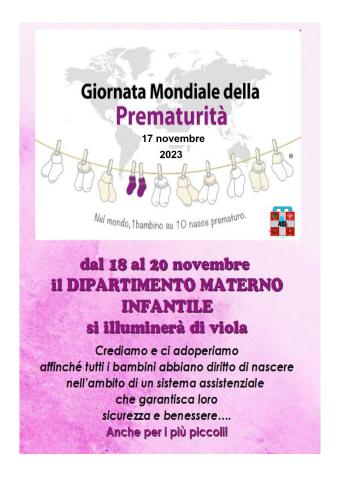 Locandina giornata mondiale della prematurità