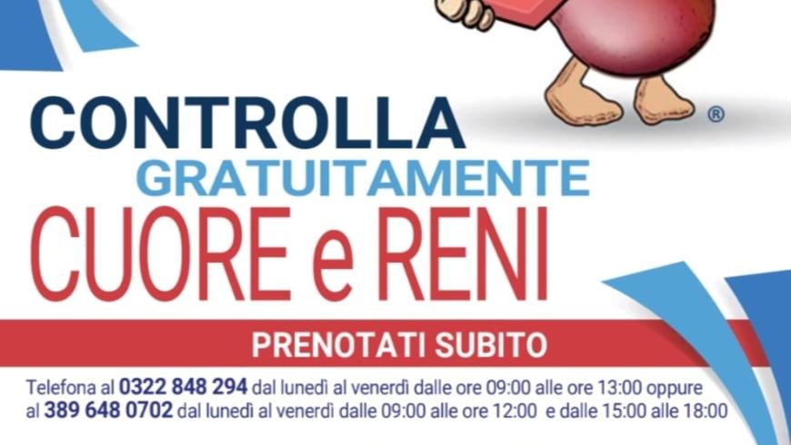 Locandina screening gratuito cuore e reni